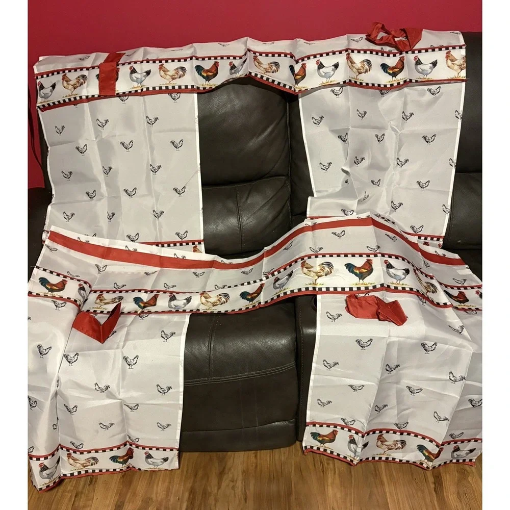 3 pc Curtains Tailored Cottage Set (57